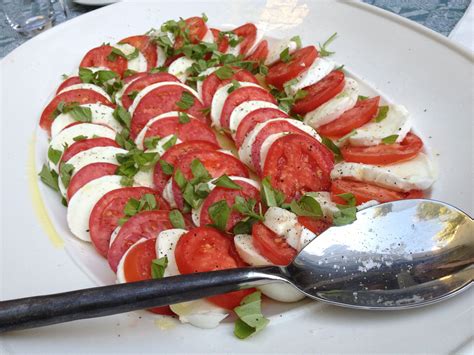 Caprese Salad With The Freshest Of Tomatoes Buffalo Mozzarella