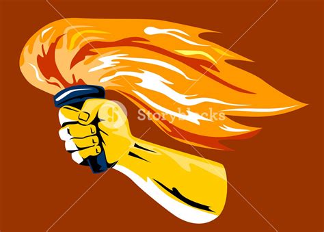 Hand Holding Burning Flaming Torch Royalty Free Stock Image Storyblocks