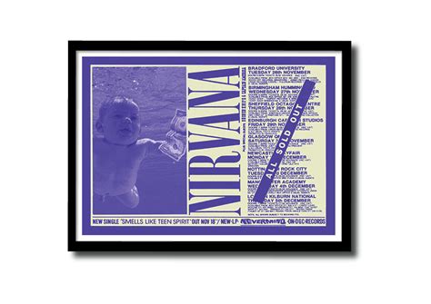Nirvana 1991 Tour Poster Indieprints