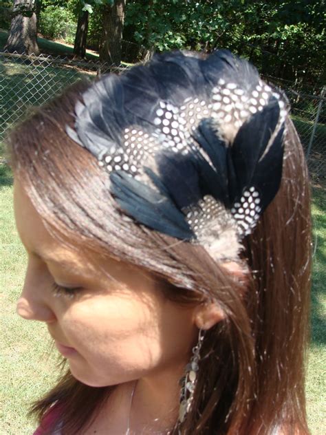 Ruffles And Ribbons Designs Feather Headband