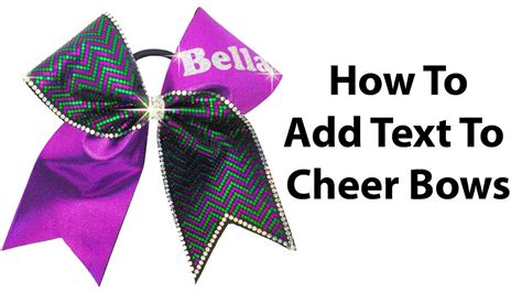 Cheer Bow Tutorial How To Add Names In Glitter Youtube