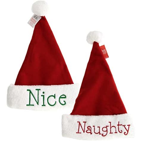Buy Reversible Naughty Nice Santa Hat Green Red Cheap Handj Liquidators And Closeouts Inc