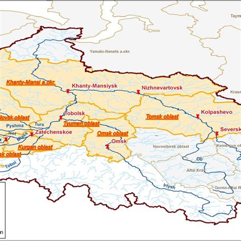 1 The Obirtysh River Basin And The Corresponding Administrative