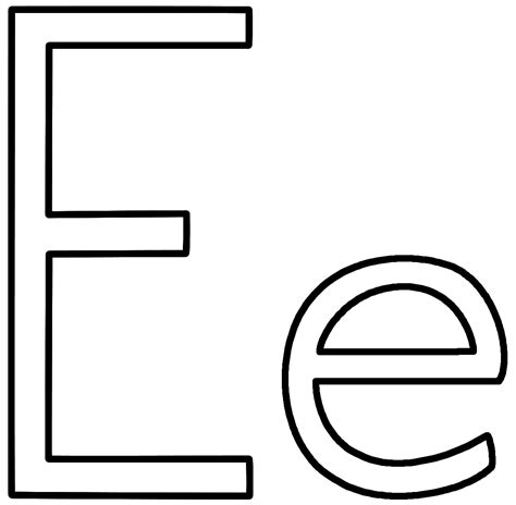 Free Letter E Coloring Page, Download Free Letter E Coloring Page png