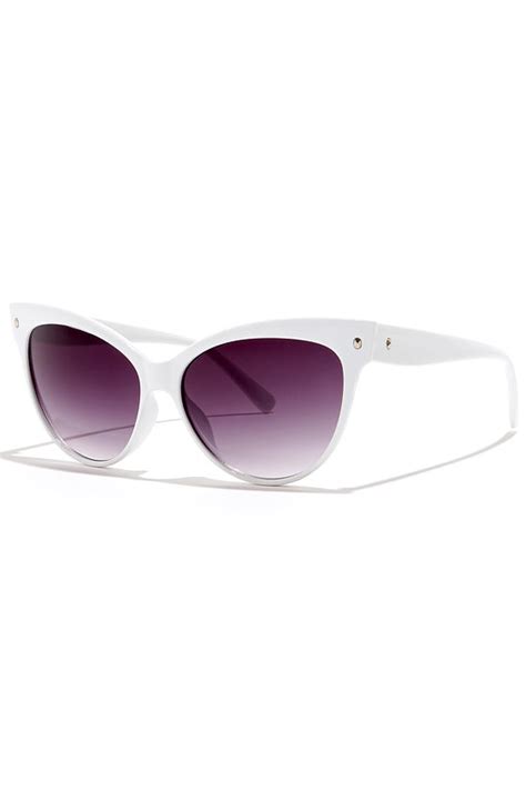 Chic White Sunglasses Cat Eye Sunglasses 1200