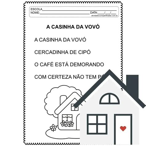 Atividades Com A Parlenda A Casinha Da Vovó Educação Infantil