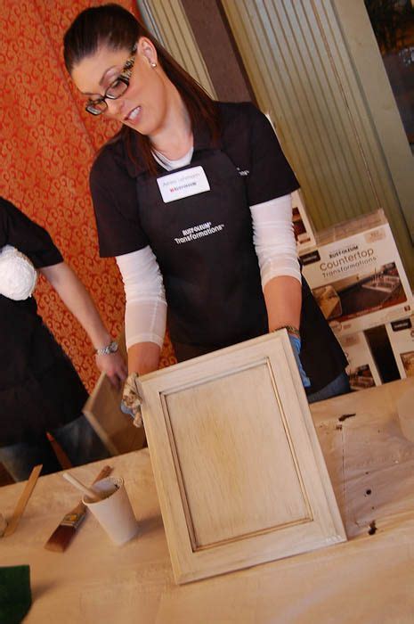 Next, immediately paint the remaining flat areas of the door using a mini roller. Repaint your kitchen cabinets without stripping or sanding ...