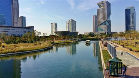 Songdo Central Park Incheon Komplek Taman Kota Ala New York Di Korea