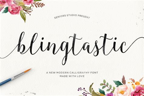 You can download any calligraphy font for free in truetype (.ttf) and opentype (.otf) format. Blingtastic Script Modern Calligraphy Font Script Font