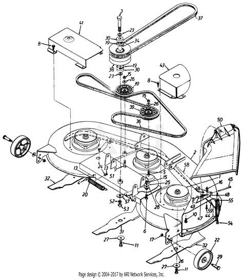 Remove the lower deck belt from around the idler pulleys, and the three spindle pulleys. Mtd White Model 13at696h190 Wiring Diagram