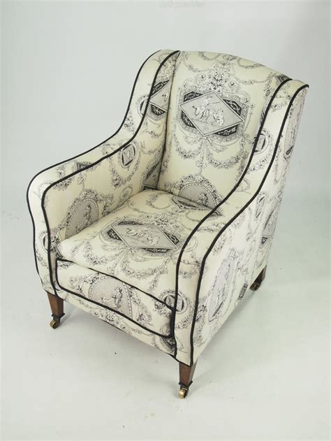 A fabric chair in velvet on the other hand will give any room an elegant and glamorous touch. Edwardian Armchair In Laura Ashley Fabric - Antiques Atlas