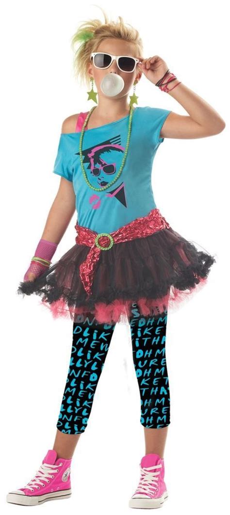 New New Wave Lauper Madonna Pop Girls Tween S Valley Girl Costume Size L Xl Tween Costumes
