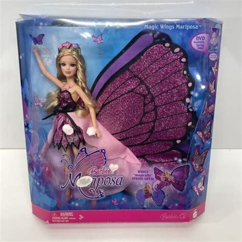 Mattel Barbie Mariposa Magic Wings Doll Purple L For Sale