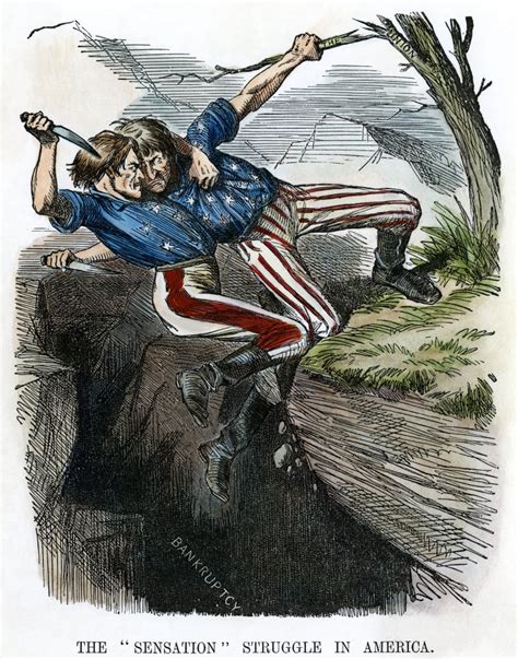 Cartoon Civil War 1862 Nthe Sensation Struggle In America English