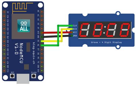 Nodemcu Esp8266 Esp8285 Arduino 22 Esp8266 Tm1637 7 Segment Display