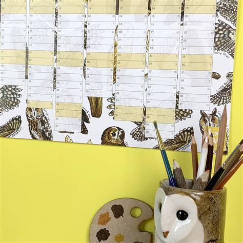 2021 Owls Wall Calendar And Year Planner By Alexia Claire