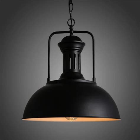 Wrought Iron Industrial Pendant Ceiling Lamp Vintage Black Metal Lights