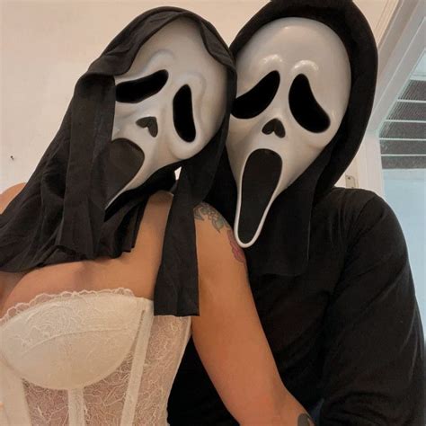 Scream Mask Ghostface Masks Halloween Couple Costume Aesthetic Hot Couple Halloween Costumes