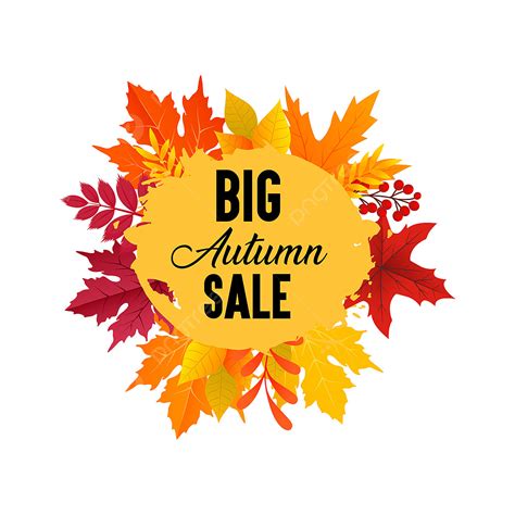 Fall Autumn Sale Vector Art Png Autumn Sale Banner Background With