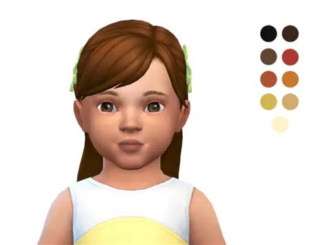 The Sims Resource Toddler Wavy Long Hair Retextured By Ladyfancyfeast