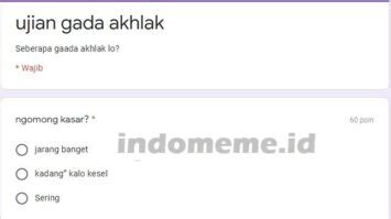 Share photos and videos, send messages and get updates. gada akhlak google form Archives - Indonesia Meme