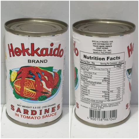 Hokkaido Sardines In Tomato Sauce 155g Shopee Philippines