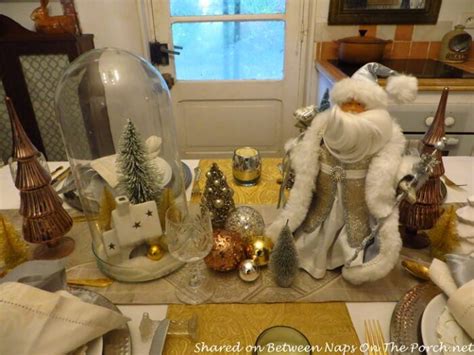 An Elegant Christmas Table Setting in Silver and White