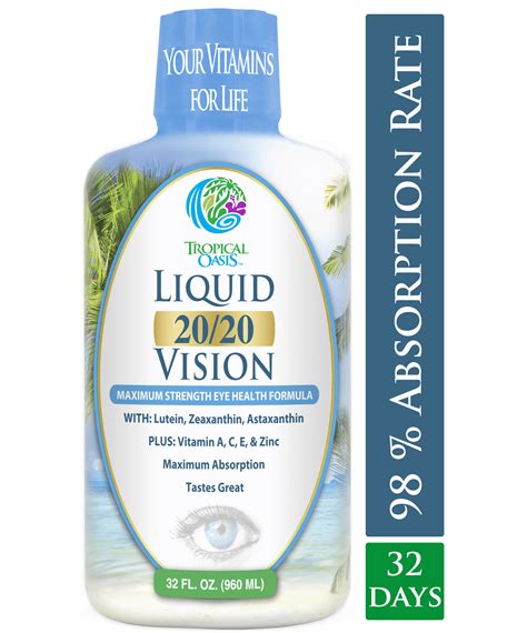 Premium eye supplements at viteyes offer complete eye protection and overall wellness for a better vitamin viteyes eye health supplements are recommended by eye care professionals worldwide. Liquid 20/20 Vision - Eye Vitamin with Lutein - Tropical ...
