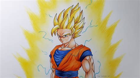 The legacy of goku 2 (usa). Drawing Goku Super Saiyan 2 - YouTube