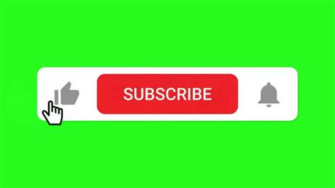 Subscribe Button Green Screen Clips Youtube