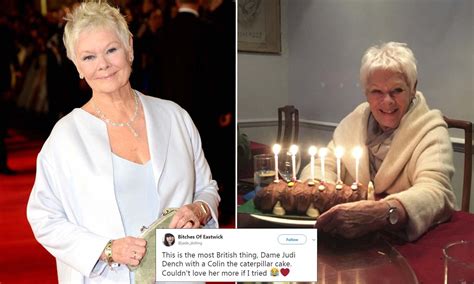 Judi Dench Celebrates 83rd Birthday With A Colin The Caterpillar Cake