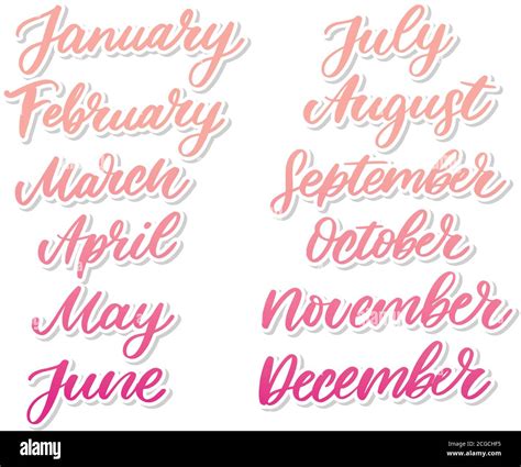 Month Of Year Names Hi Res Stock Photography And Images Alamy