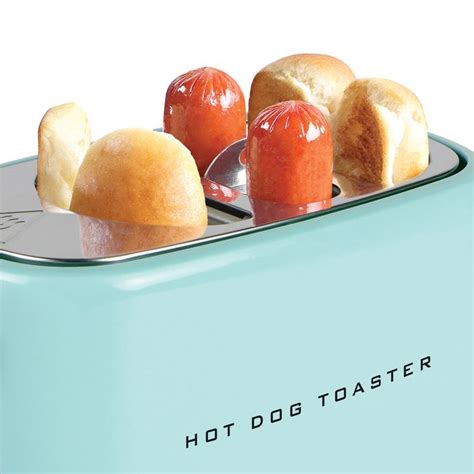 Nostalgia Electrics 2 Slot Hot Dog Toaster Hot Dog Buns Pop Up