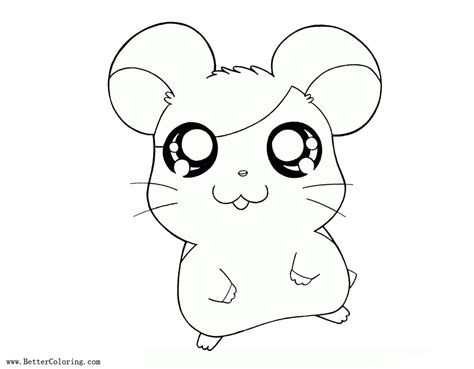 Hamster Coloring Pages Cartoon Free Printable Coloring Pages