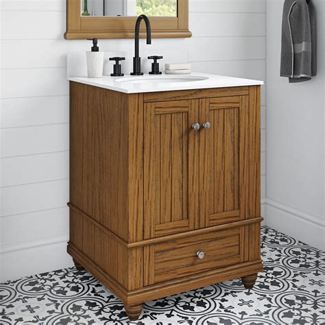 Dhp Monteray Beach 24 Inch Bathroom Vanity With Sink Natural