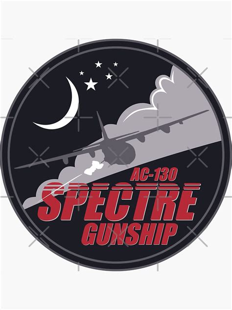 Ac 130 Spectre Gunship Patch Sticker For Sale By Strongvlad Redbubble