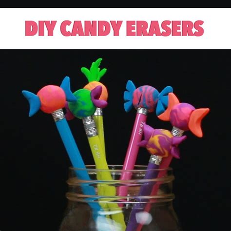 Give Old Pencils New Life With These Diy Candy Erasers Diy Projects To