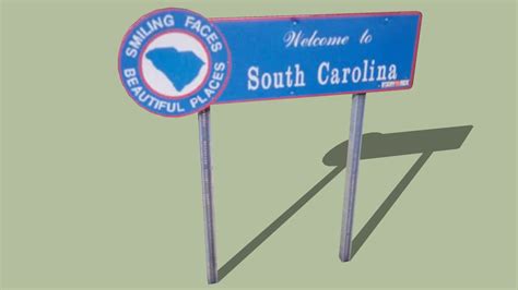 Welcome Sign South Carolina 3d Warehouse