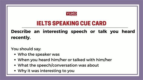 IELTS Speaking Task Cue Card Question With Sample Answer On Interesting Talks