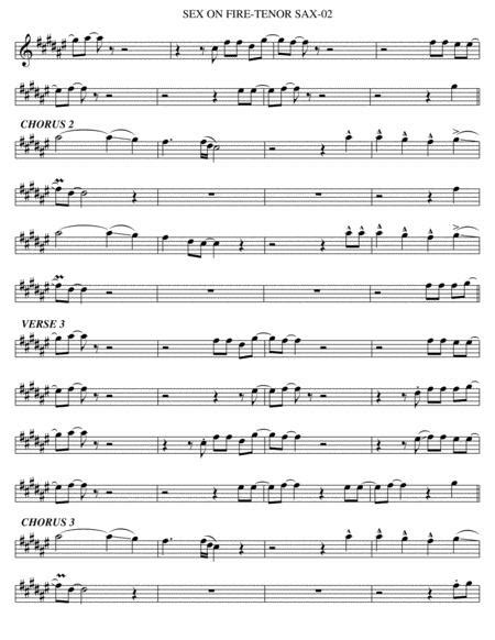 Sex On Fire Tenor Sax By Kings Of Leon Digital Sheet Music For