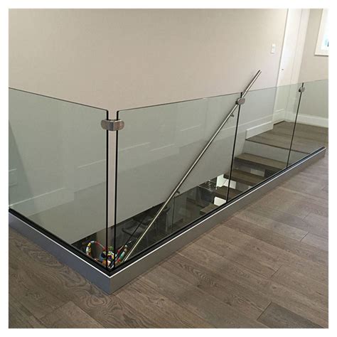 U Channel Glass Stair Railing Metal Handrails For Stairs Interior China U Channel Railing And