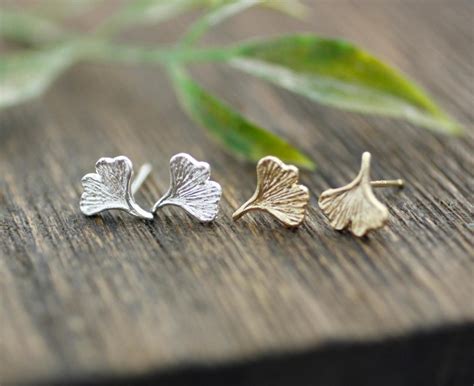 Ginkgo Leaf Earrings In Goldsilver On Luulla