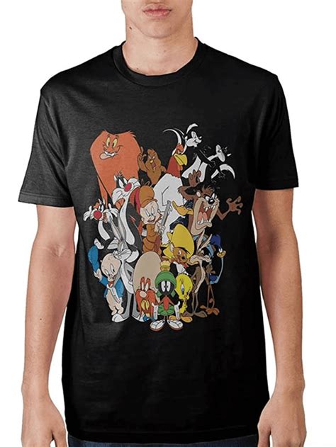 Looney Tunes Group Black T Shirt Chuck Jones