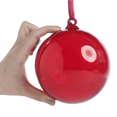 The beefeaters bright uniform is recognizable the world over as is the famous double decker bus. Large Red Swirl Glass Ball Ornament - Christmas Ornaments ...