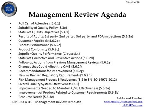 Iso 9001 Management Review Meeting Presentation Template Taiabeer