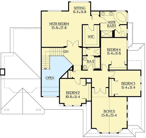 Corner House Plans With Side Garage Floor Plan Friday 4 Bedroom Home