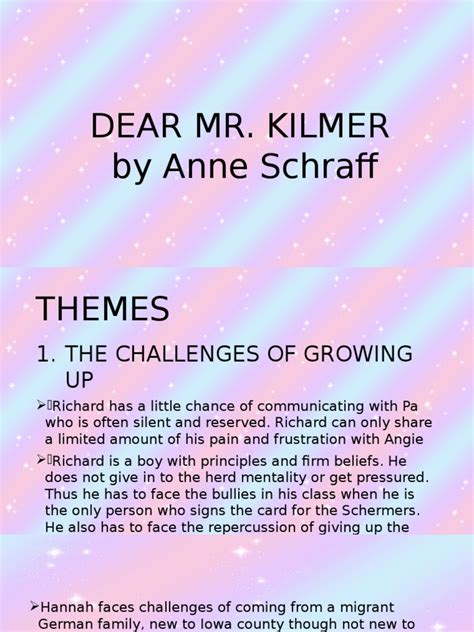 318698212 dear mr kilmer docx using the details in the novel you have studied write about the most memorable episode in the novel provide evidence course hero. Dear Mr Kilmer (Theme)