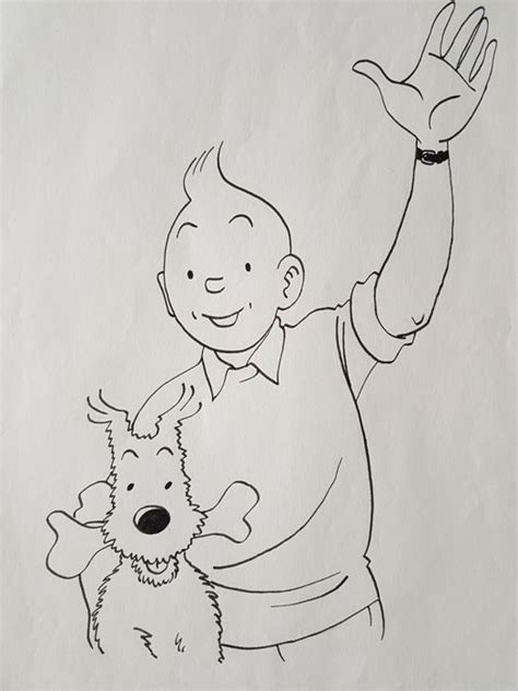 Tintin Drawing At Explore Collection Of Tintin Drawing