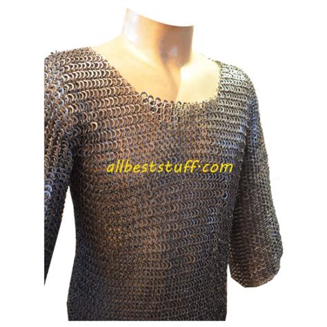 Chain Mail Viking Armour Flat Riveted Solid 9 Mm Chest 54