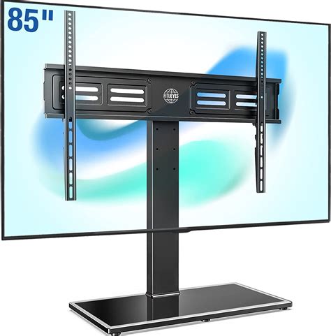 Fitueyes Universal Tv Stand With Swivel Mount Height Adjustable For 50
